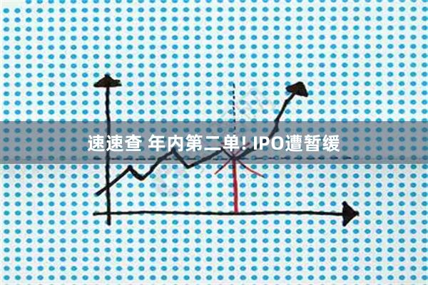 速速查 年内第二单! IPO遭暂缓