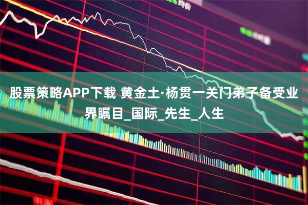 股票策略APP下载 黄金土·杨贯一关门弟子备受业界瞩目_国际_先生_人生