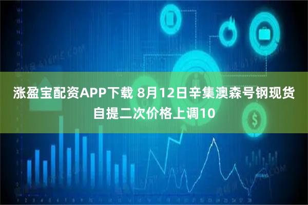 涨盈宝配资APP下载 8月12日辛集澳森号钢现货自提二次价格上调10