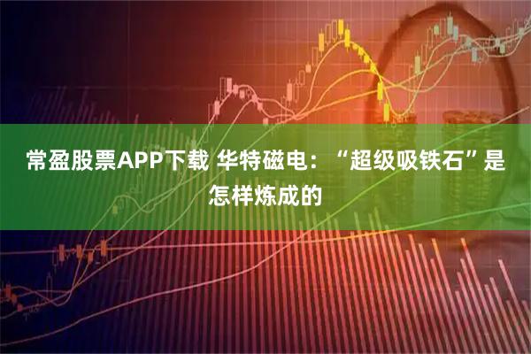 常盈股票APP下载 华特磁电：“超级吸铁石”是怎样炼成的