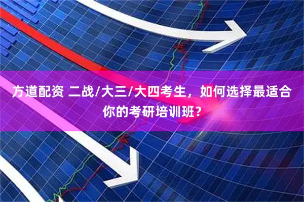 方道配资 二战/大三/大四考生，如何选择最适合你的考研培训班？